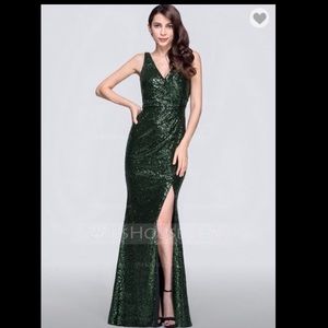 Green Sequin Gown (bridesmaid/prom/formal)